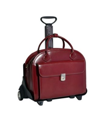 McKlein W Series Glen Ellyn Women's Wheeled Italian Leather Briefcase
