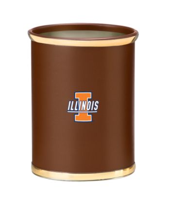 Kraftware™ University of Illinois Football-Motif Wastebasket with Logo