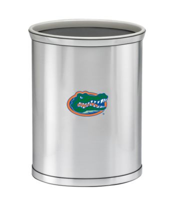 Kraftware™ University of Florida Brushed Chrome Wastebasket with Logo