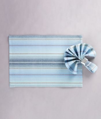 Ocean Dobby Table Linens by LivingQuarters