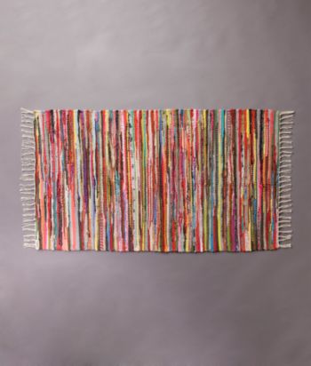 Bacova Back-To-School Chindi Multicolored Striped Rug