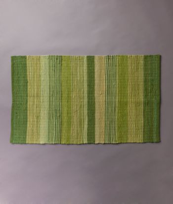 Bacova Back-To-School Chindi Multicolored Striped Rug - Green