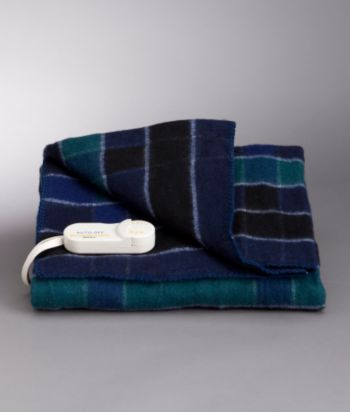 Biddeford® Woven Electric Throw - Navy/Blue Plaid