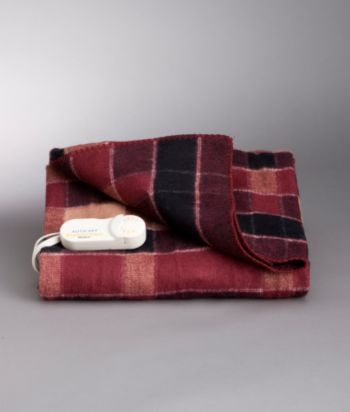Biddeford® Woven Electric Throw - Burgundy Plaid