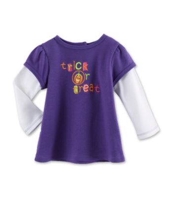 Cuddle Bear Baby Girls' Halloween Swing Top - Grape Gum