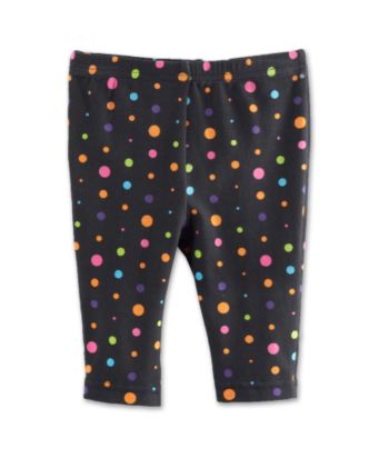 Cuddle Bear Baby Girls' Halloween Leggings - Multi Dot