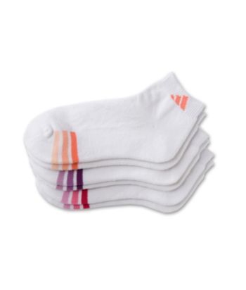 Adidas® Girls' 3-Pack Low Cut Socks - White/Violet