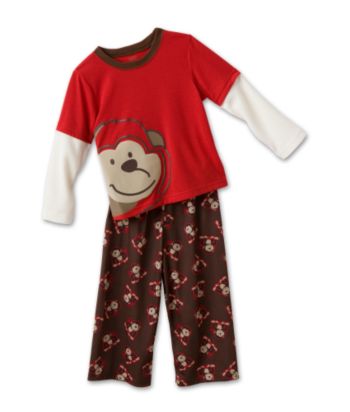 Carter's® Infant and Toddler Boys' Monkey 2-Piece Sleep Set - Red/Brown