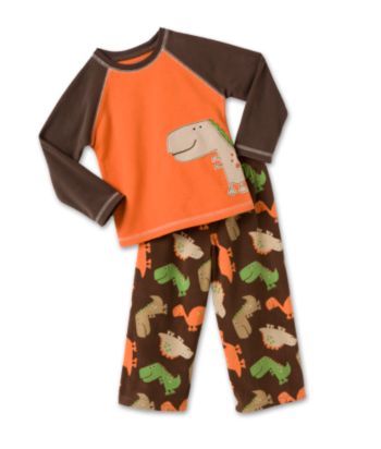 Carter's® Boys' 2T-4T Dino 2-Piece Fleece - Brown/Orange