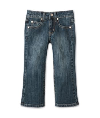 Little Miss Attitude Girls' 2T-6X Stretch Denim Jeans - Dark Wash