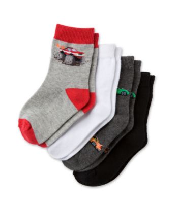 Statements Boys' 3-Pack Sport Pattern Dress Sock - Grey/Red Combo
