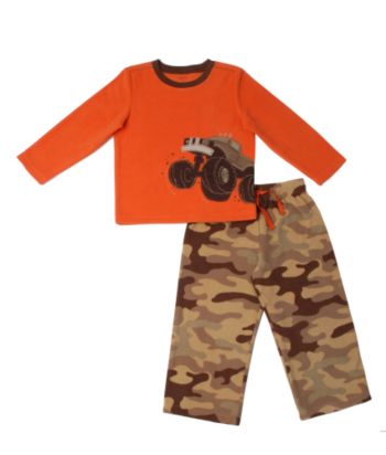 Carter's® Boys' 2T-12 Monster Truck Sleep Set - Orange/Brown