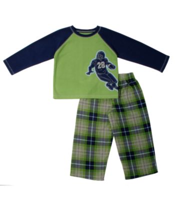 Carter's® Boys' 2T-12 Plaid Football 2-Piece Sleep Set - Blue/Green