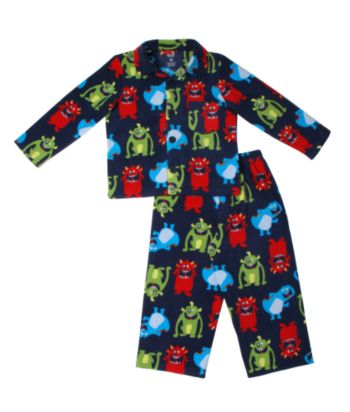 Carter's® Boys' 2T-12 Monster Coatfront 2-Piece Sleep Set - Blue/Red/Green