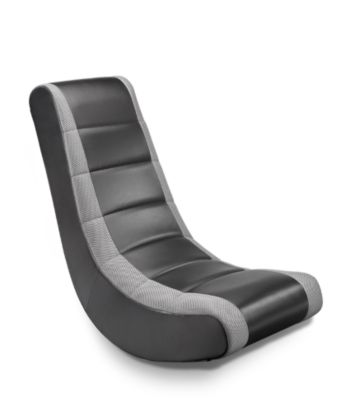 Ace Bayou Adult Video Rocker with Mesh Racing Stripe - Black/Silver