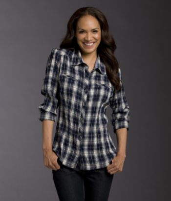 Ruff Hewn Plaid Western Shirt - Nightingale Blue