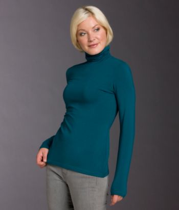 Ruff Hewn Solid Scrunch Turtleneck Top