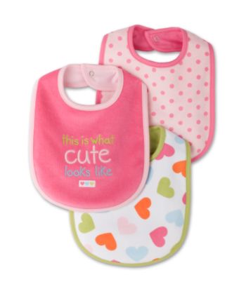 Carter's® Baby Girls' 3-Pack Feeder Bibs - Pink