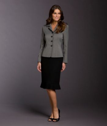Evan-Picone® 2-pc. Skirt Suit - Black/White