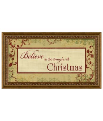 LivingQuarters Holiday Framed Art - Believe in the Magic of Christmas