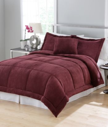 LivingQuarters Soho Down-Alternative Comforter Set - Berry