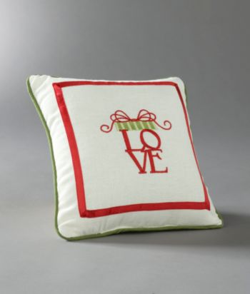LivingQuarters Decorative Holiday Pillow - Love