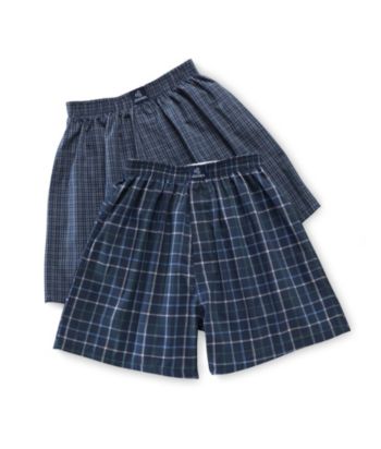 Jockey Boys' Navy 2-pk. Plaid Woven Boxers