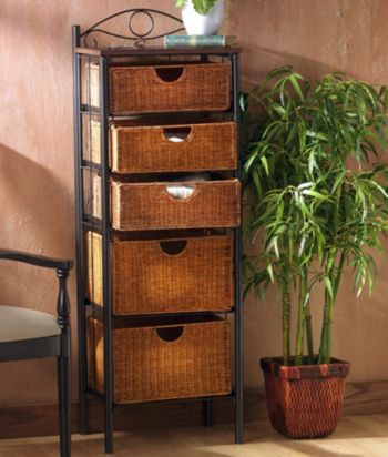 Holly & Martin™ Argyle Iron & Wicker Five-drawer Unit