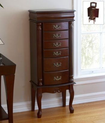 Holly & Martin™ Amelia Medium Mahogany Finish Jewelry Armoire