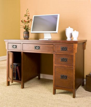 Holly & Martin™ Landon Computer Desk - Mahogany Finish