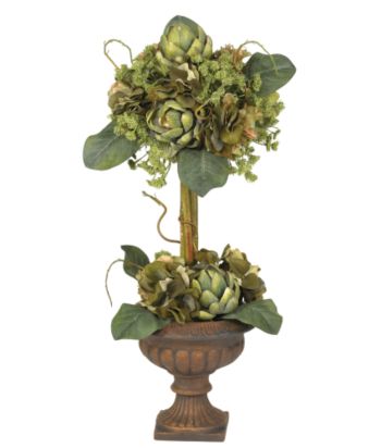 Nearly Natural® Artichoke Topiary Silk Flower Arrangement