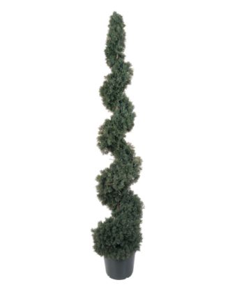 Nearly Natural 5' Cedar Indoor/Outdoor Spiral Silk Tree