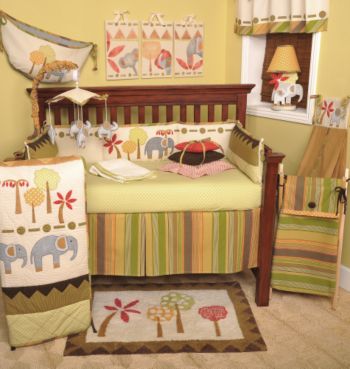 Elephant Brigade Baby Bedding Collection by Cotton Tale Designs