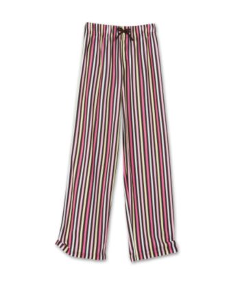 Calvin Klein Girls' 5-16 Stripe Lounge Pant - Pink/Yellow/Brown
