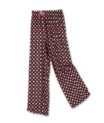Calvin Klein Girls' 5-16 Dot Lounge Pant - Brown/Pink/White