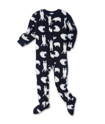 Calvin Klein Baby and Toddler Boys' Polar Bear Blanket Sleeper - Navy