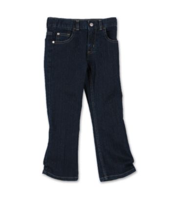 Little Miss Attitude Girls' 2T-6X Glitter 5 Pocket Denim Jeans - Dark Wash