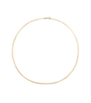24K Gold-Over-Sterling Silver Beveled Herringbone Chain