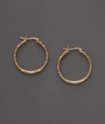 24K Gold-Over-Sterling Silver Diamond Cut Snap Top Earrings