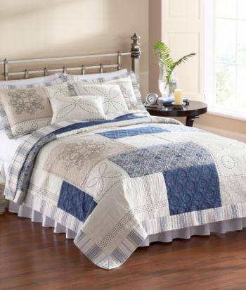 Katie Quilt in Blue by LivingQuarters