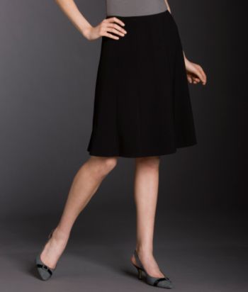 Calvin Klein® Lux Stretch Gored Skirt - Black