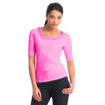 Liz Claiborne New York Stretch Interlock Boatneck Tee