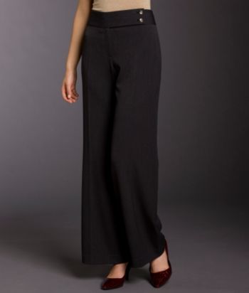 Evan-Picone® Petites' Flat-front Pants - Alloy Heather