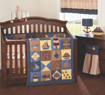 Nautical Patch Baby Bedding Collection by Pem America