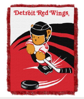 Detroit Red Wings Baby Teddy Bear Throw