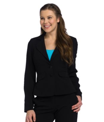 Sequin Hearts® Juniors' 2-button Jacket - Black