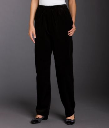 Breckenridge® Petites' Corduroy Pull-on Drawstring Pants - Midnight Black
