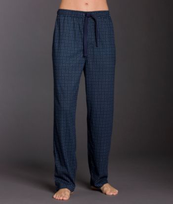 Statements® Men's Knit Lounge Pants - Navy Mini Neat Diamond