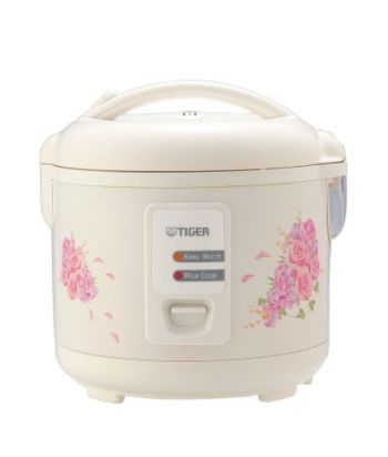Tiger® Rice Cooker Warmer & Food Steamer - White Floral