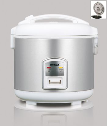 Oyama® Rice Cooker - Stainless Steel/White